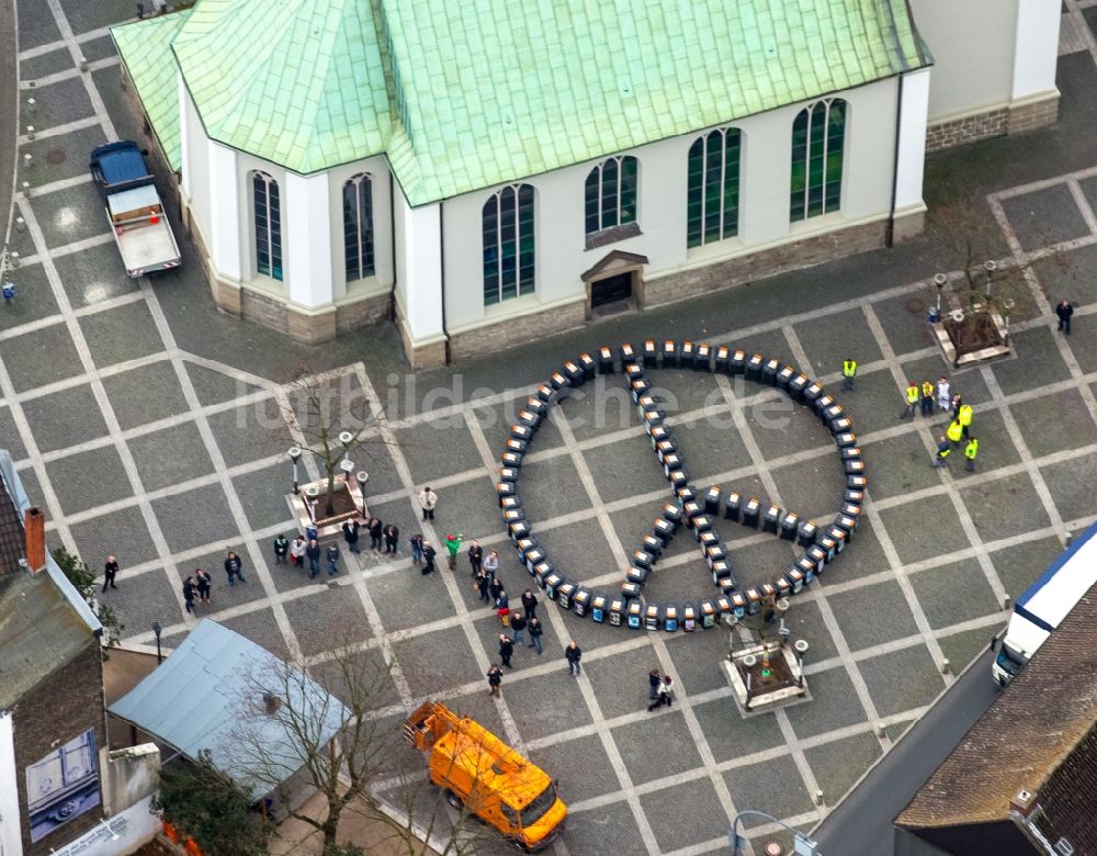 Hamm von oben - Veranstaltungsgelände Tonnen zu Kunstwerken im Luther-Viertel im Kunstquartier in Hamm im Bundesland Nordrhein-Westfalen