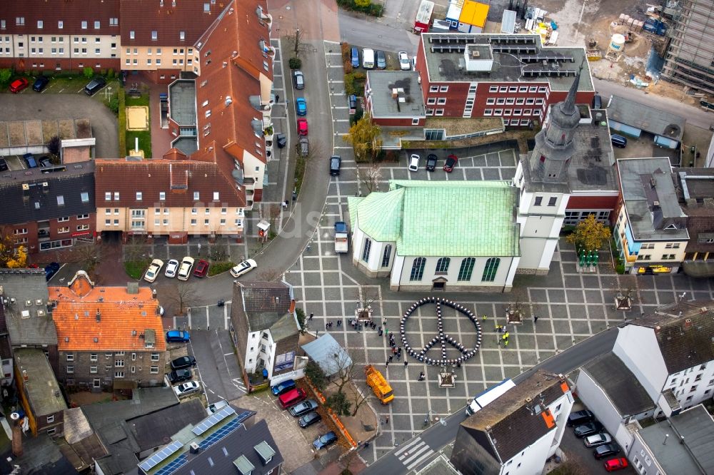 Hamm aus der Vogelperspektive: Veranstaltungsgelände Tonnen zu Kunstwerken im Luther-Viertel im Kunstquartier in Hamm im Bundesland Nordrhein-Westfalen