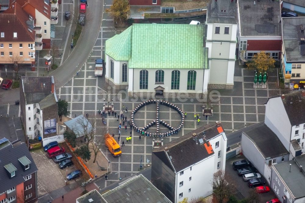 Hamm von oben - Veranstaltungsgelände Tonnen zu Kunstwerken im Luther-Viertel im Kunstquartier in Hamm im Bundesland Nordrhein-Westfalen