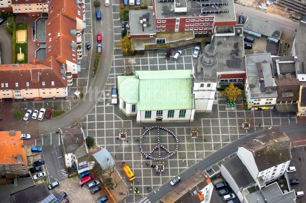 Hamm aus der Vogelperspektive: Veranstaltungsgelände Tonnen zu Kunstwerken im Luther-Viertel im Kunstquartier in Hamm im Bundesland Nordrhein-Westfalen