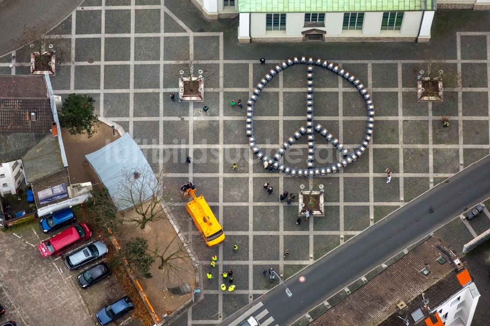 Luftbild Hamm - Veranstaltungsgelände Tonnen zu Kunstwerken im Luther-Viertel im Kunstquartier in Hamm im Bundesland Nordrhein-Westfalen