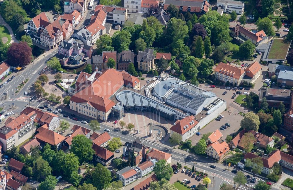 Celle aus der Vogelperspektive: Veranstaltungshalle Congress Union Celle in Celle im Bundesland Niedersachsen, Deutschland