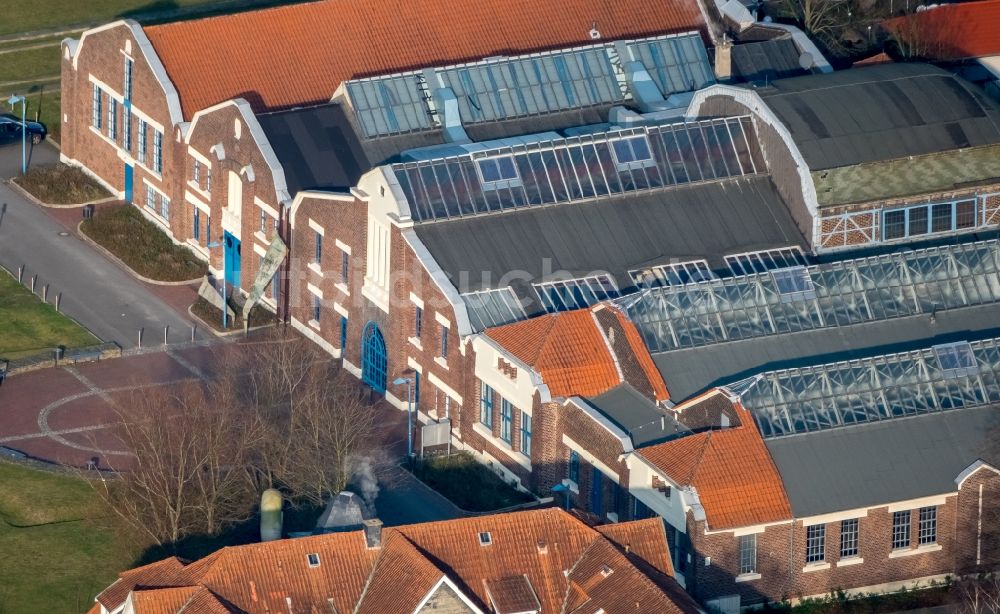 Luftaufnahme Herne - Veranstaltungshalle Flottmann-Hallen an der Straße des Bohrhammers in Herne im Bundesland Nordrhein-Westfalen, Deutschland