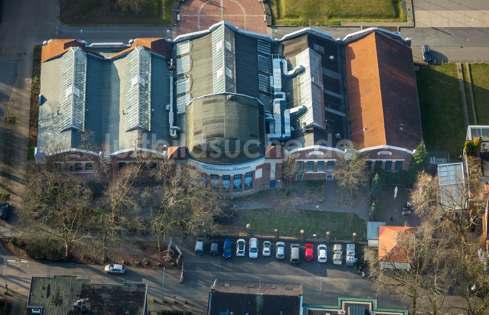 Herne aus der Vogelperspektive: Veranstaltungshalle Flottmann-Hallen an der Straße des Bohrhammers in Herne im Bundesland Nordrhein-Westfalen, Deutschland