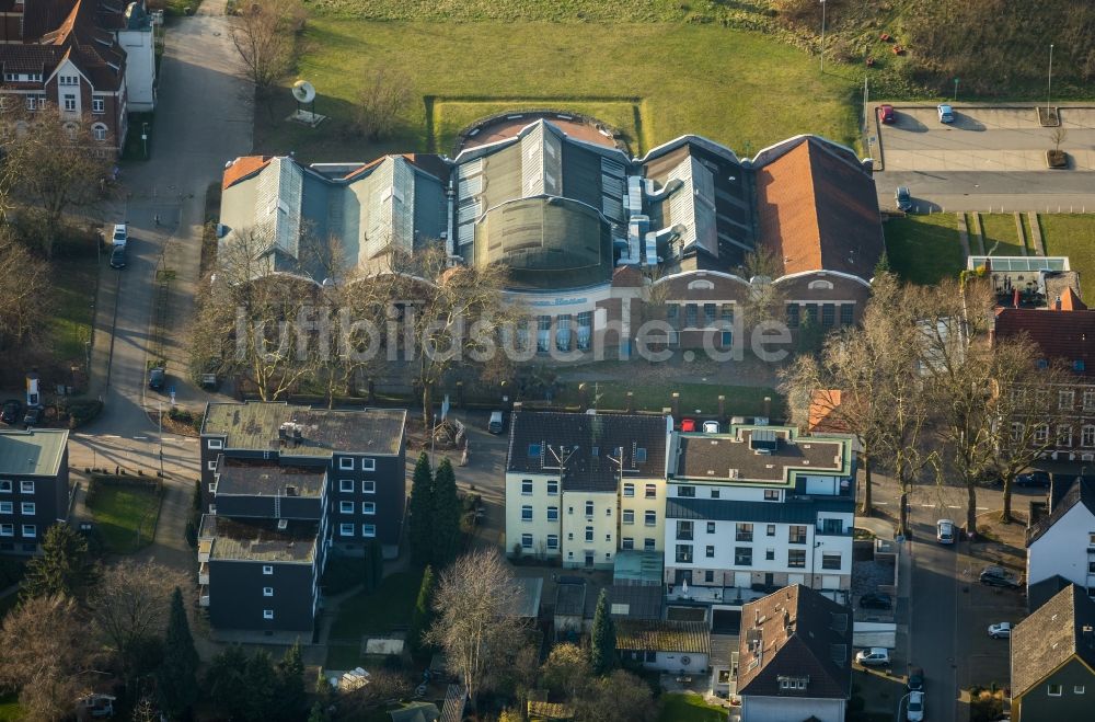 Luftbild Herne - Veranstaltungshalle Flottmann-Hallen an der Straße des Bohrhammers in Herne im Bundesland Nordrhein-Westfalen, Deutschland