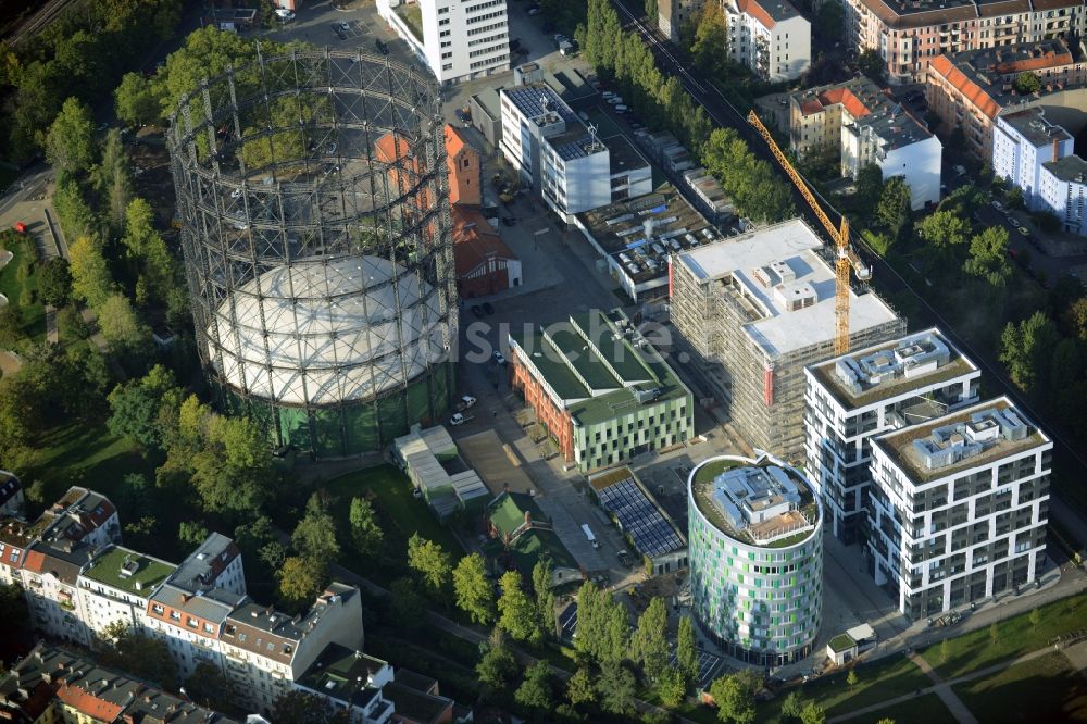 Berlin von oben - Veranstaltungshalle Gasometer Schöneberg in Berlin