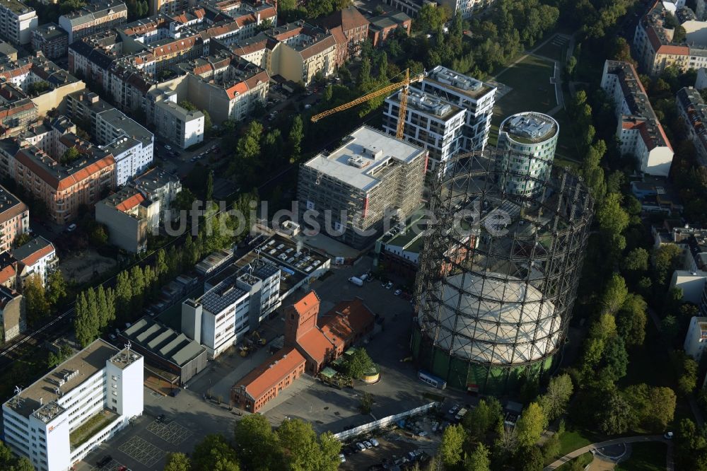 Luftaufnahme Berlin - Veranstaltungshalle Gasometer Schöneberg in Berlin