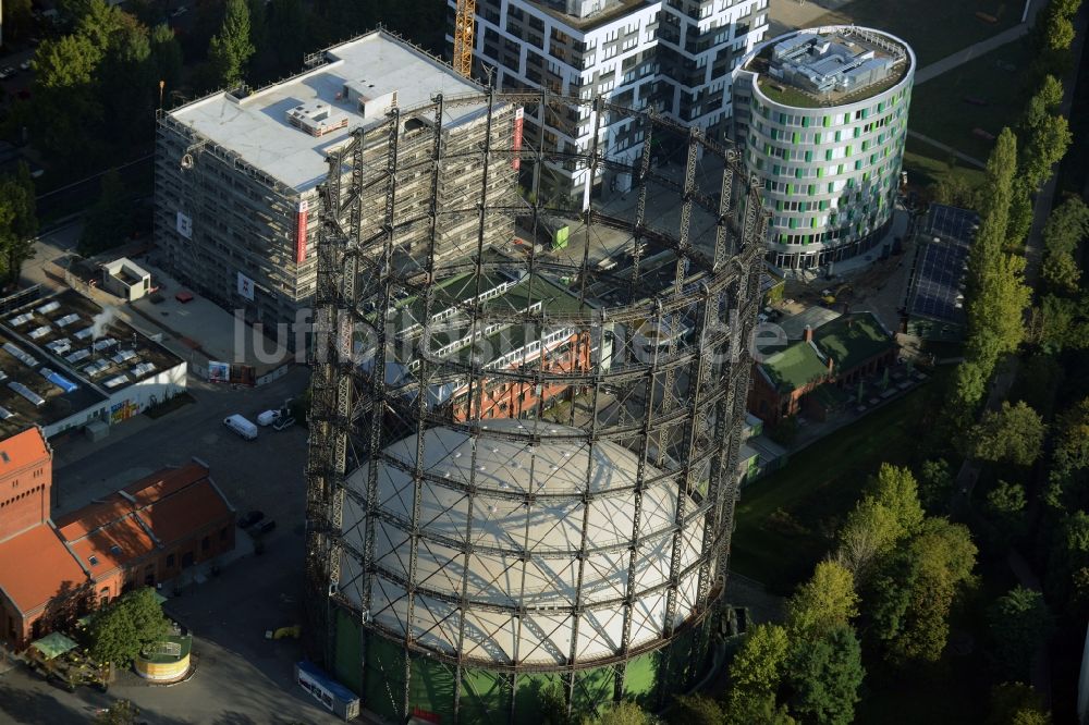 Luftaufnahme Berlin - Veranstaltungshalle Gasometer Schöneberg in Berlin