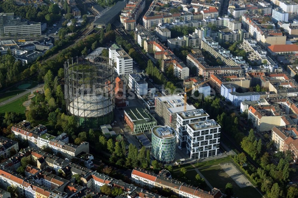 Luftbild Berlin - Veranstaltungshalle Gasometer Schöneberg in Berlin