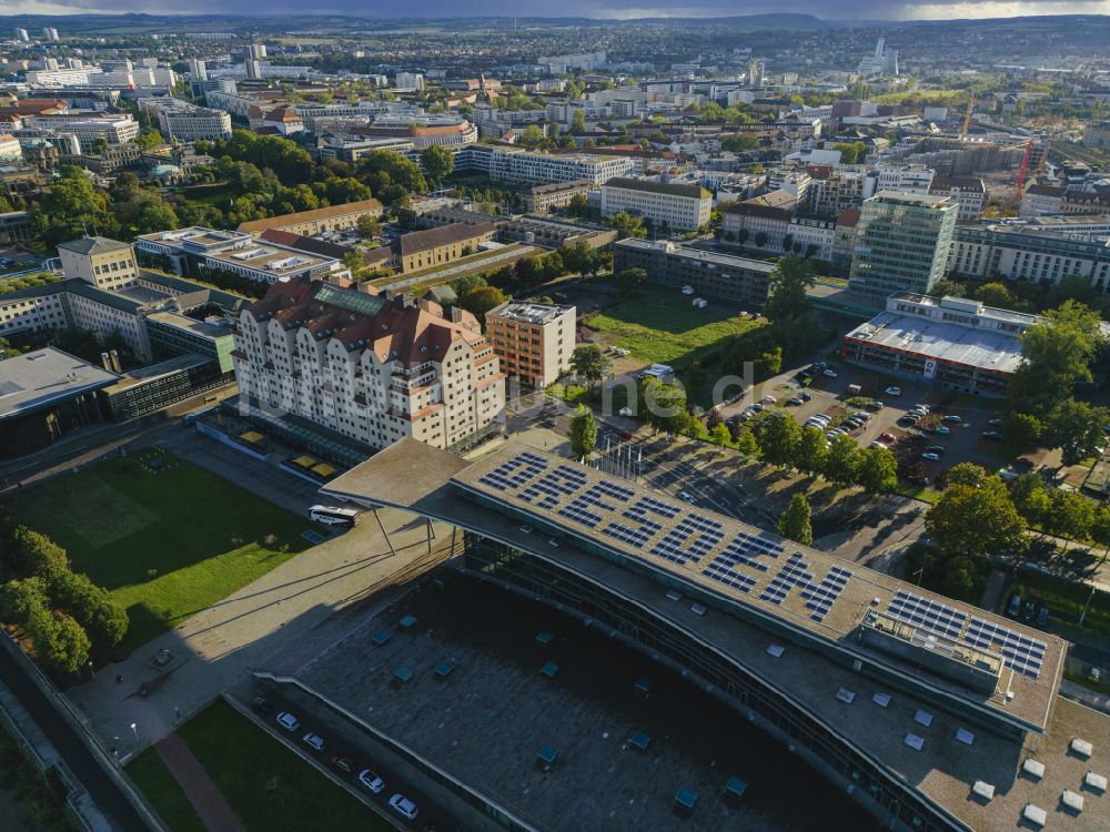 Luftbild Dresden - Veranstaltungshalle Internationales Congress Center Dresden in Dresden im Bundesland Sachsen, Deutschland