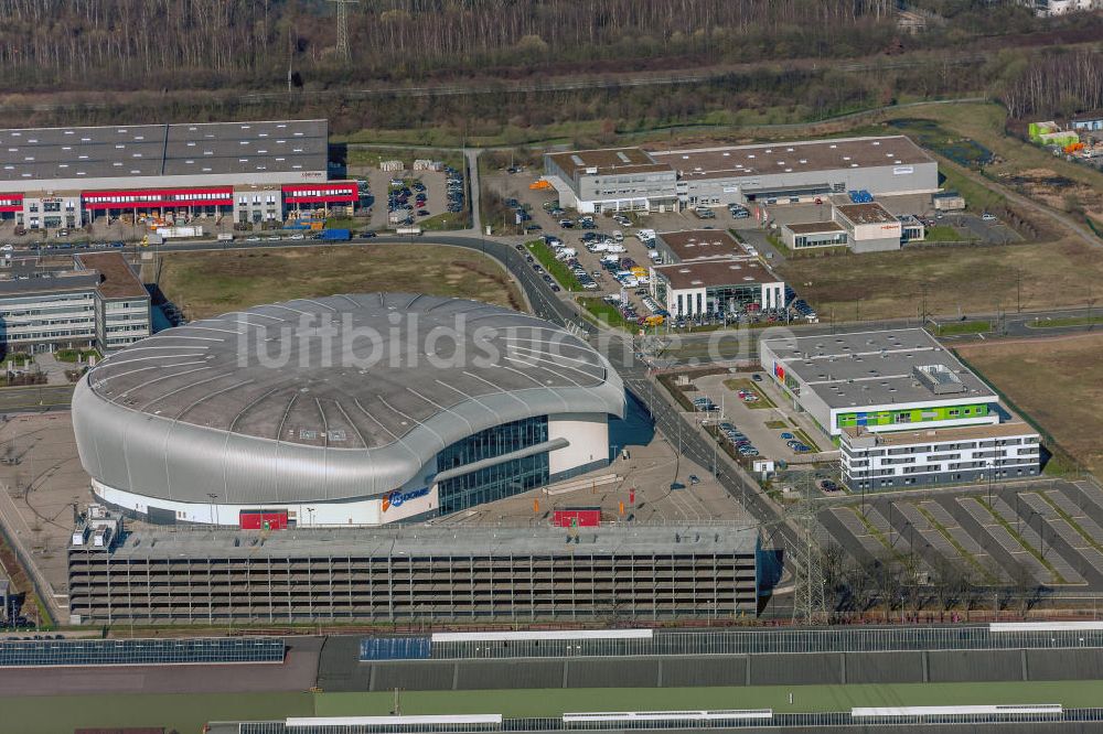 Luftaufnahme Düsseldorf - Veranstaltungshalle ISS Dome Düsseldorf