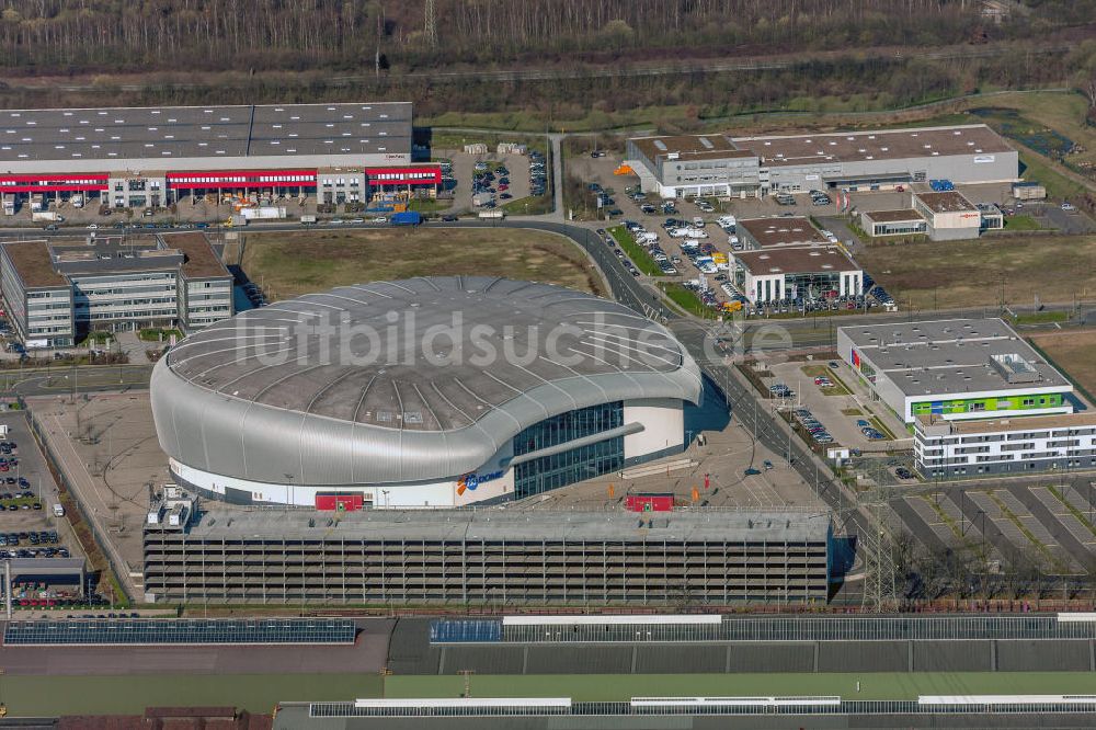 Düsseldorf von oben - Veranstaltungshalle ISS Dome Düsseldorf