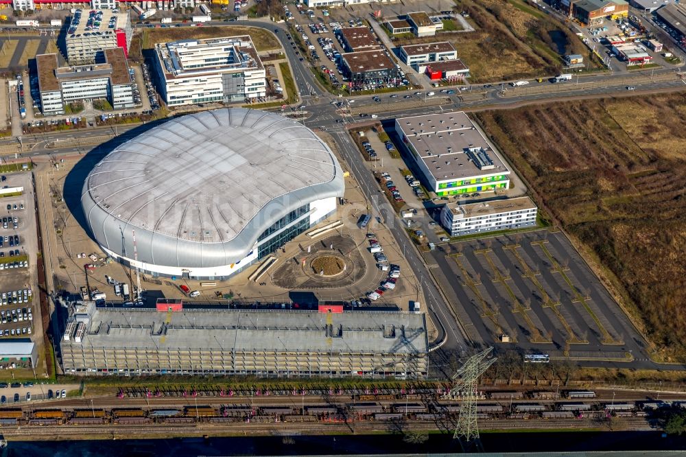 Düsseldorf aus der Vogelperspektive: Veranstaltungshalle ISS Dome in Düsseldorf im Bundesland Nordrhein-Westfalen