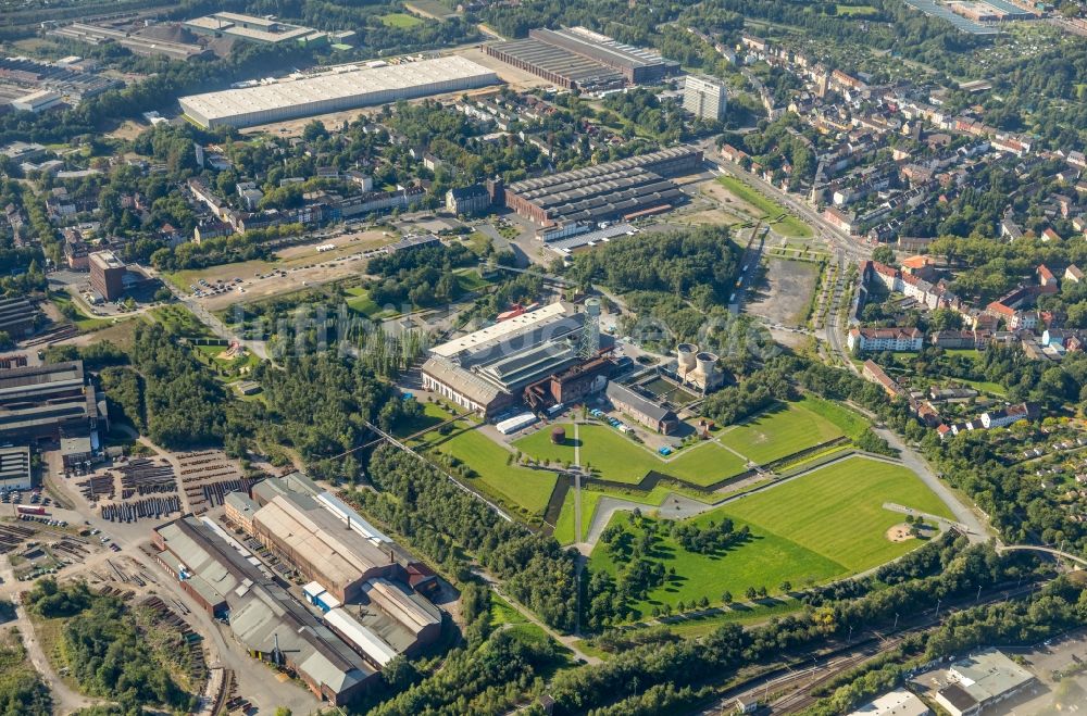 Luftaufnahme Bochum - Veranstaltungshalle der Jahrhunderthalle Bochum in Bochum im Bundesland Nordrhein-Westfalen