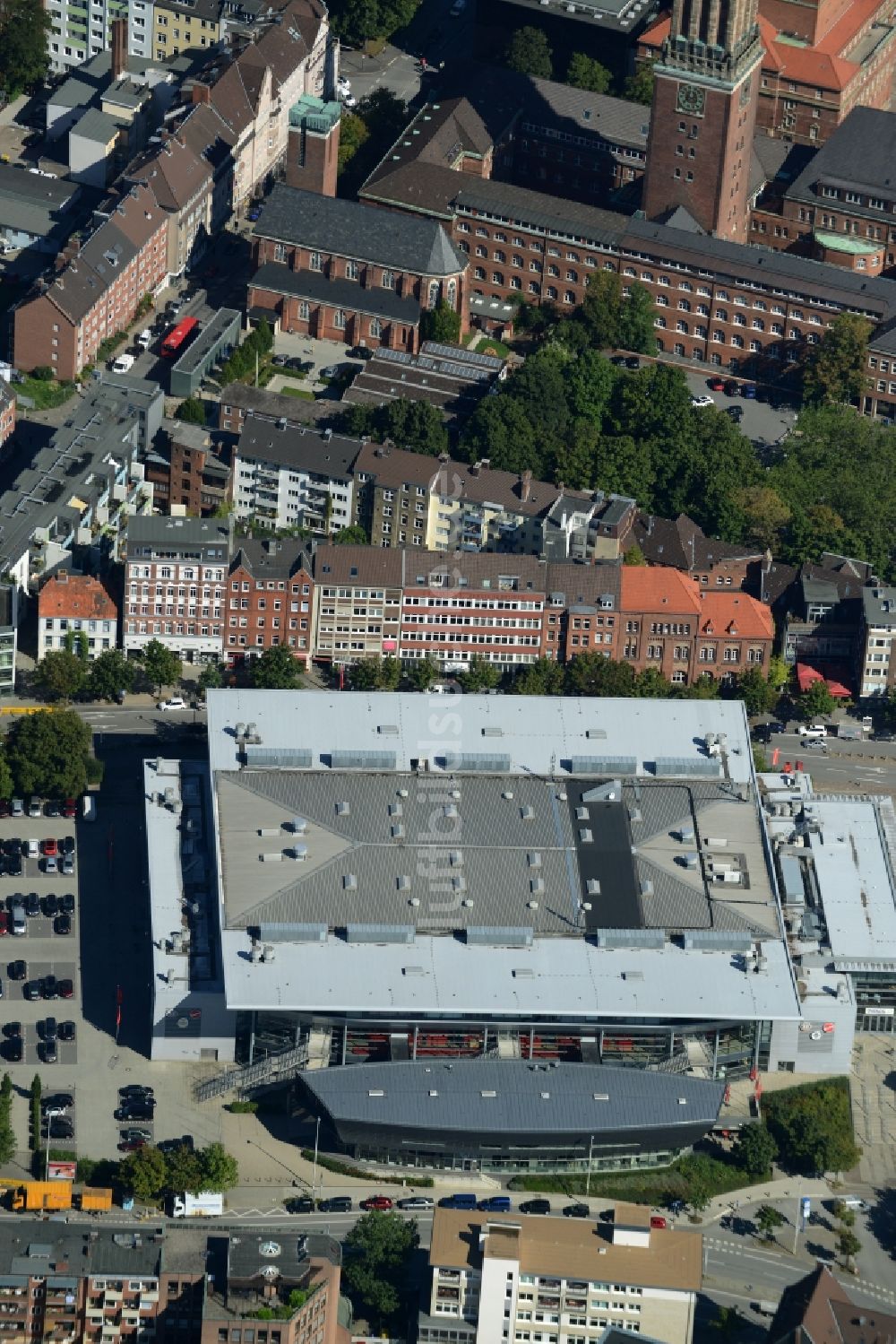 Kiel aus der Vogelperspektive: Veranstaltungshalle in Kiel im Bundesland Schleswig-Holstein