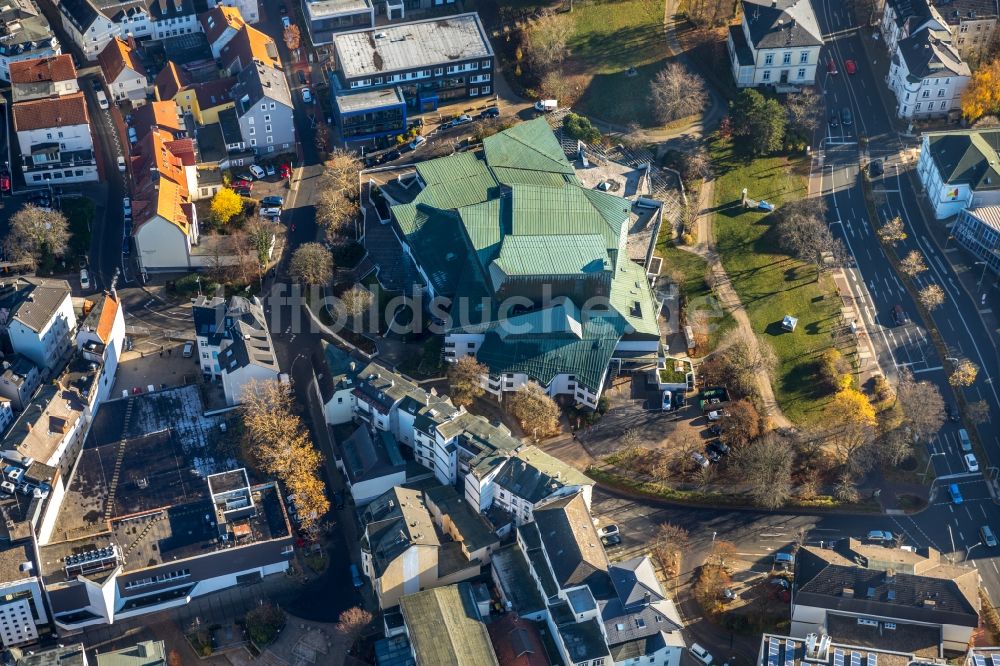 Luftbild Lüdenscheid - Veranstaltungshalle Kulturhaus Lüdenscheid in Lüdenscheid im Bundesland Nordrhein-Westfalen, Deutschland