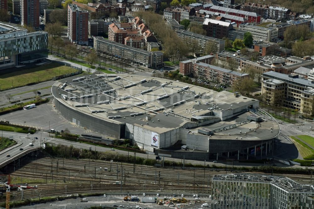 Luftaufnahme Lille - Veranstaltungshalle Lille Grand Palais am Boulevard des Cites Unies in Lille in Nord-Pas-de-Calais Picardie, Frankreich