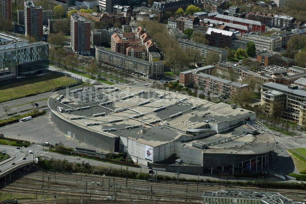 Lille von oben - Veranstaltungshalle Lille Grand Palais am Boulevard des Cites Unies in Lille in Nord-Pas-de-Calais Picardie, Frankreich