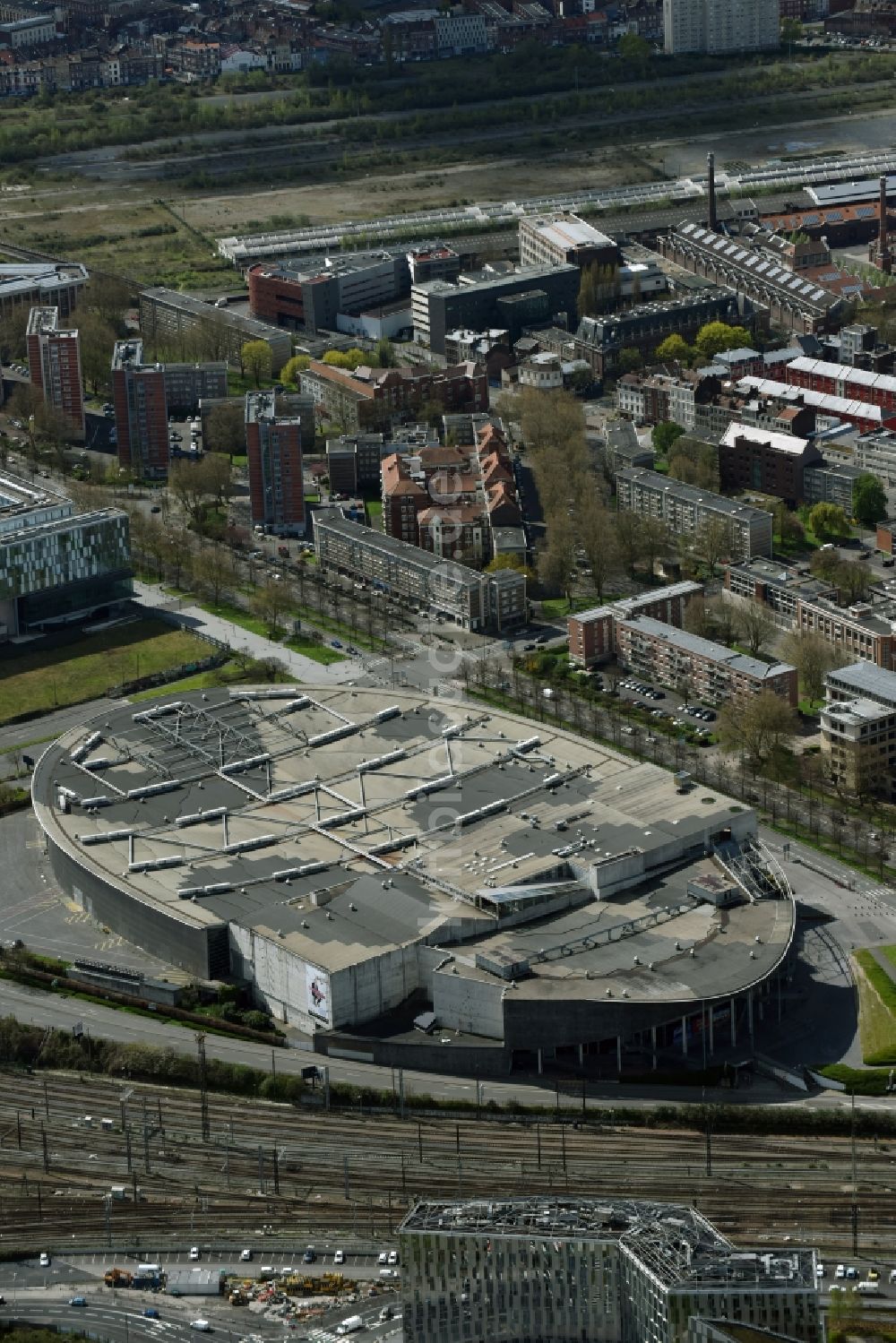 Luftbild Lille - Veranstaltungshalle Lille Grand Palais am Boulevard des Cites Unies in Lille in Nord-Pas-de-Calais Picardie, Frankreich