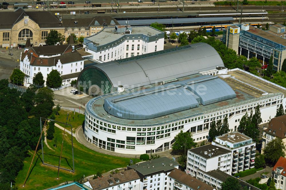 Bielefeld aus der Vogelperspektive: Veranstaltungshalle Stadthalle Bielefeld in Bielefeld im Bundesland Nordrhein-Westfalen, Deutschland