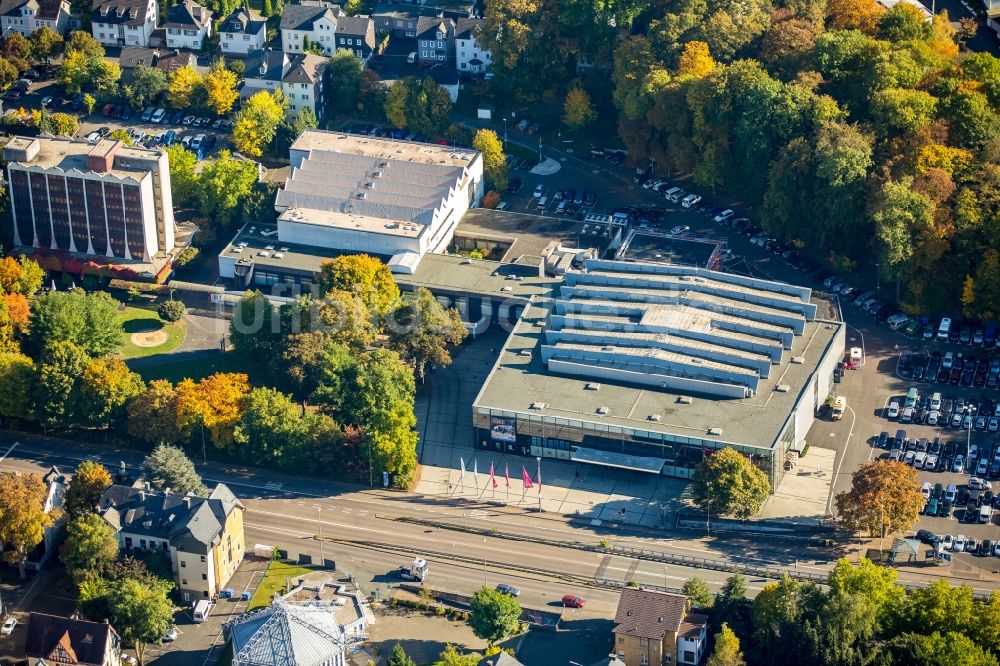 Luftaufnahme Siegen - Veranstaltungshalle des Tagungs- und Kongresszentrum Siegerlandhalle in Siegen im Bundesland Nordrhein-Westfalen