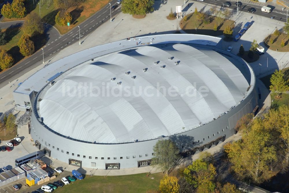 Luftaufnahme Braunschweig - Veranstaltungshalle Volkswagen Halle in Braunschweig im Bundesland Niedersachsen, Deutschland