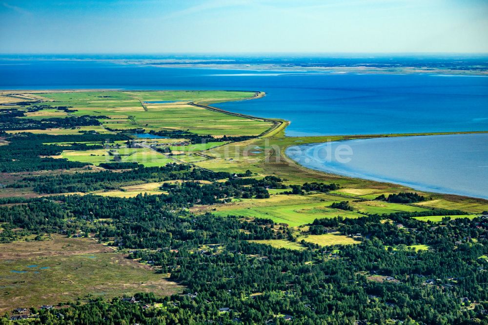 Luftbild Römö - Verbindungsdamm zur Insel Römö in Dänemark