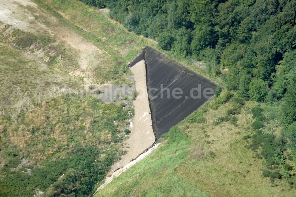 Dörentrup von oben - Verbunddeponie Dörentrup der Abfallbeseitigungs-GmbH Lippe in Nordrhein-Westfalen