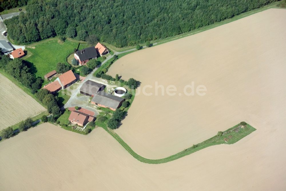 Dörentrup von oben - Verbunddeponie Dörentrup der Abfallbeseitigungs-GmbH Lippe in Nordrhein-Westfalen