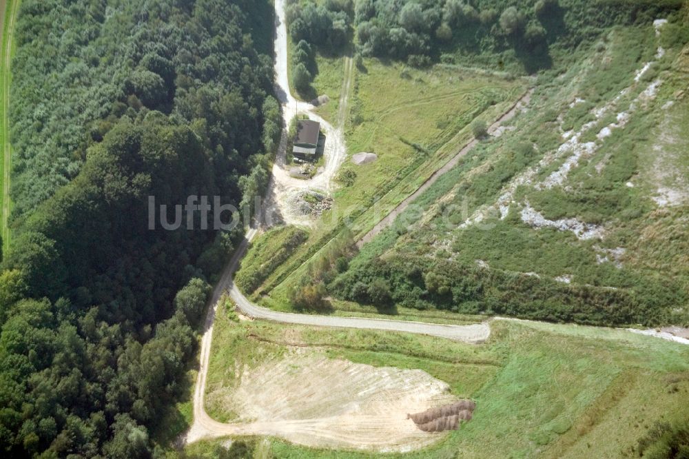 Dörentrup von oben - Verbunddeponie Dörentrup der Abfallbeseitigungs-GmbH Lippe in Nordrhein-Westfalen