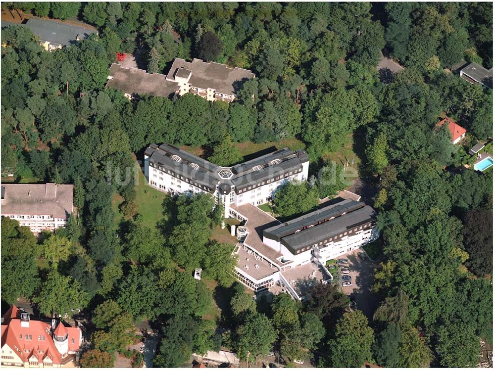 Luftaufnahme Berlin - ver.di Bildungs- und Begegnungszentrum Clara Sahlberg in Berlin Wannsee