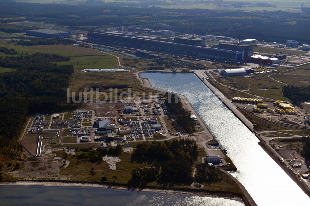 Lubmin aus der Vogelperspektive: Verdichterstadion und Pumpwerk für Erdgas Nordstream 1 in Lubmin im Bundesland Mecklenburg-Vorpommern, Deutschland