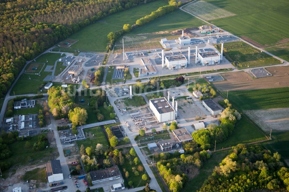 Luftaufnahme Alsbach-Hähnlein - Verdichterstadion und Pumpwerk für Erdgas Open Grid Europe GmbH im Ortsteil Hähnlein in Alsbach-Hähnlein im Bundesland Hessen