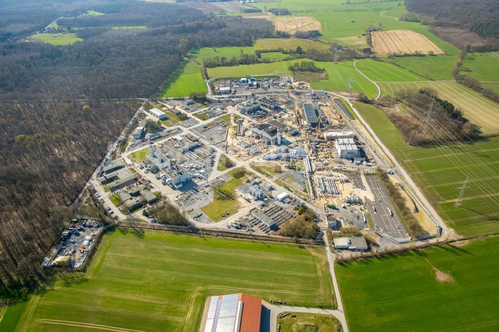 Werne aus der Vogelperspektive: Verdichterstadion und Pumpwerk für Erdgas der Open Grid Europe in Werne im Bundesland Nordrhein-Westfalen