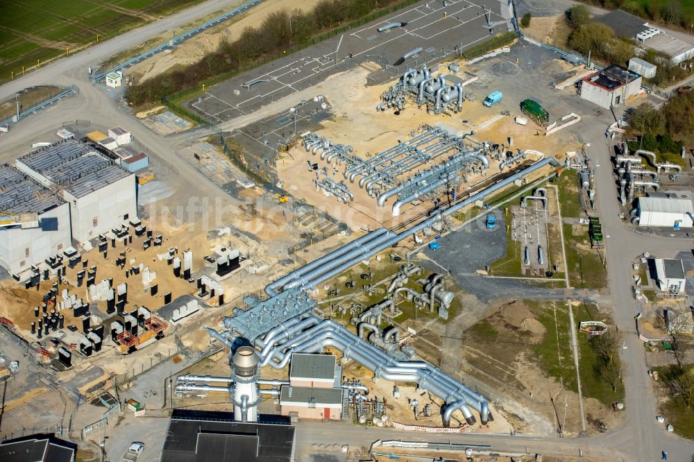 Luftaufnahme Werne - Verdichterstadion und Pumpwerk für Erdgas der Open Grid Europe in Werne im Bundesland Nordrhein-Westfalen