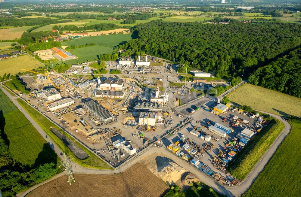 Werne aus der Vogelperspektive: Verdichterstadion und Pumpwerk für Erdgas der Open Grid Europe in Werne im Bundesland Nordrhein-Westfalen