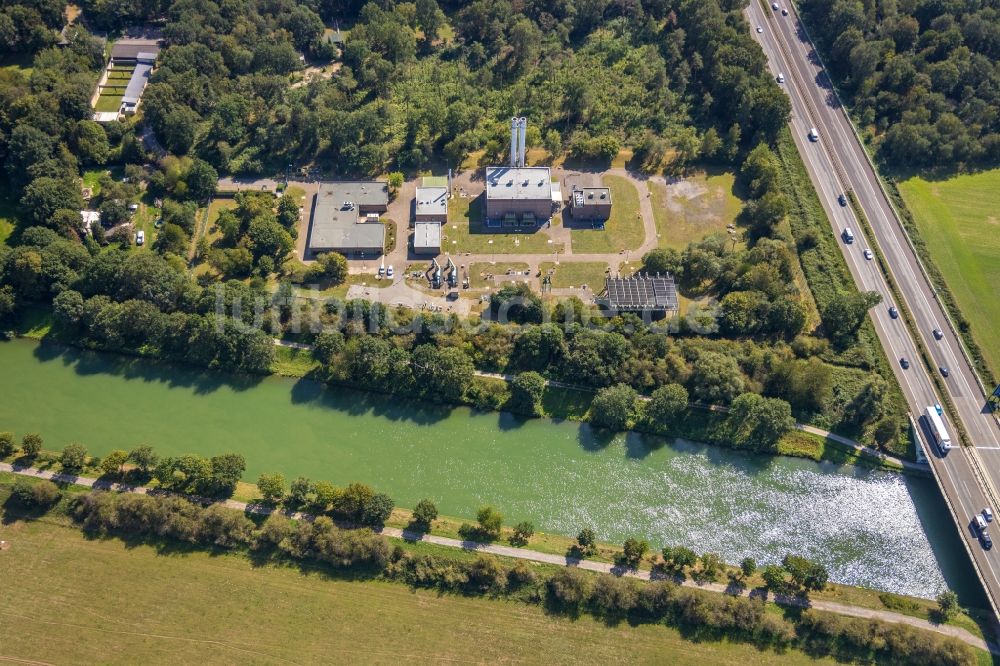 Luftaufnahme Hünxe - Verdichterstadion und Pumpwerk für Erdgas Thyssengas GmbH in der Weseler Str. in Hünxe im Bundesland Nordrhein-Westfalen, Deutschland