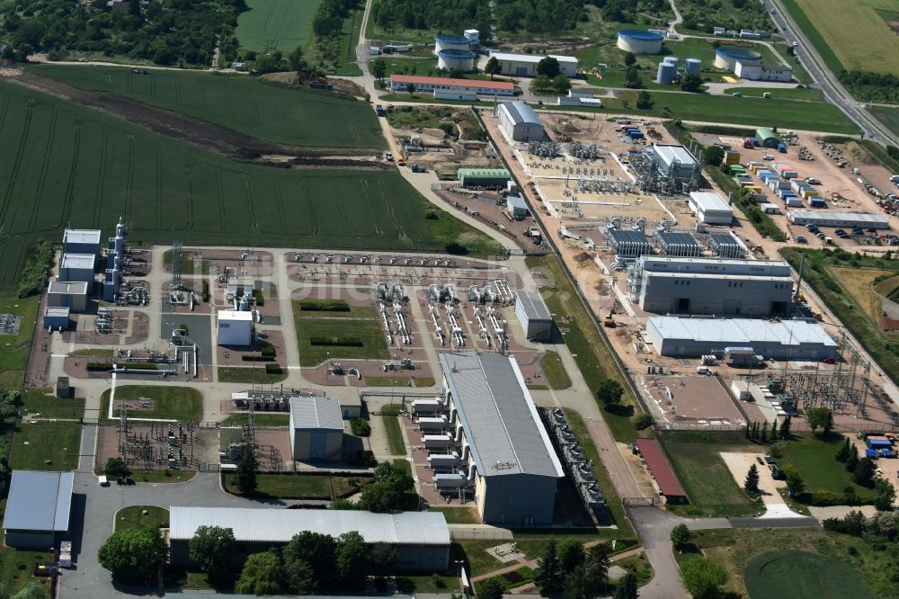 Luftbild Peißen - Verdichterstadion und Pumpwerk für Erdgas im Untergrundgasspeicher Katharina in Peißen im Bundesland Sachsen-Anhalt, Deutschland