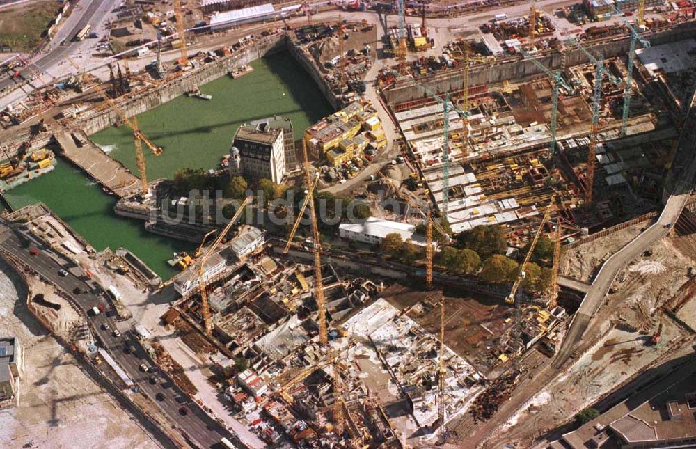 Luftbild Berlin - Veröffentlichung nur bei kompletter Bildautorenangabe und Belegexemplar an die Agentur !! Thema: Baustelle Potsdamer Platz