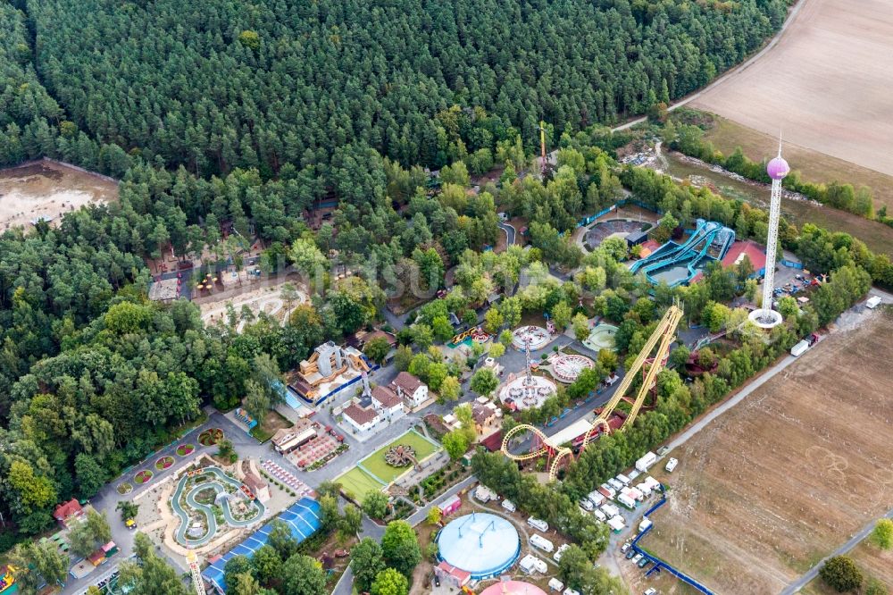 Luftbild Geiselwind - Vergnügungspark Freizeit-Land Geiselwind in Geiselwind im Bundesland Bayern, Deutschland