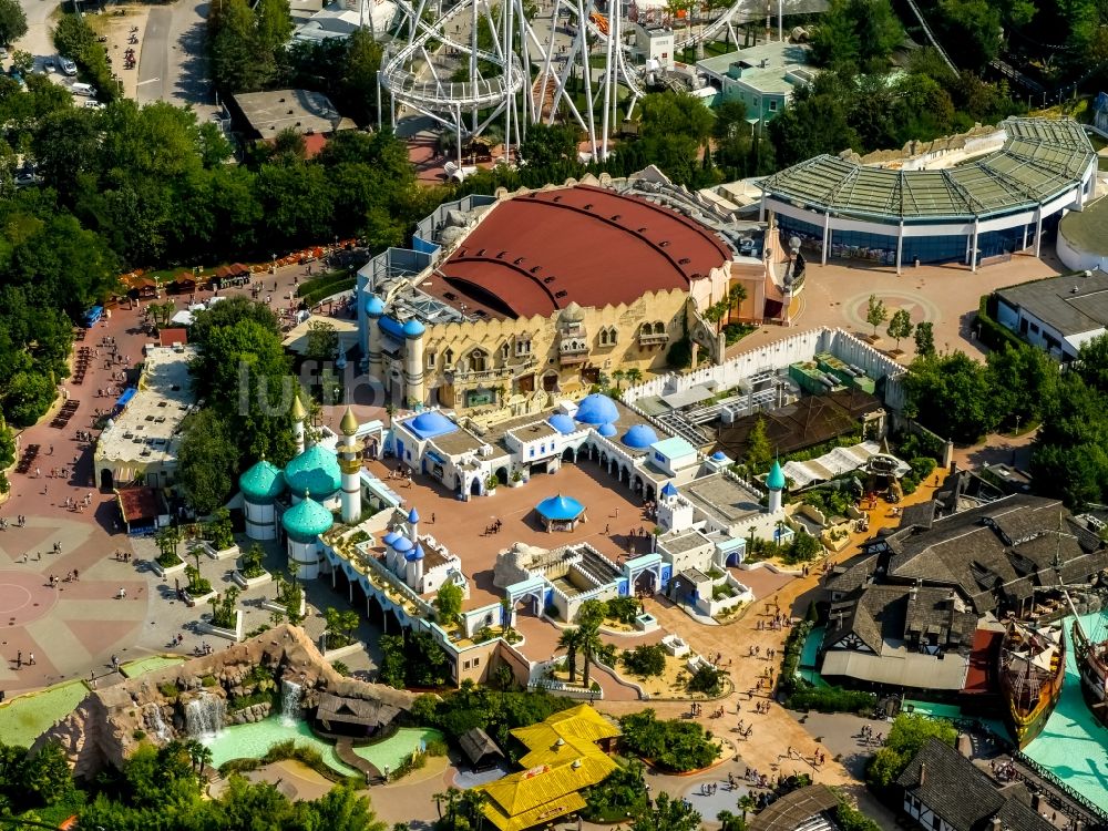 Luftaufnahme Ronchi - Vergnügungspark Gardaland in Ronchi in Veneto, Italien