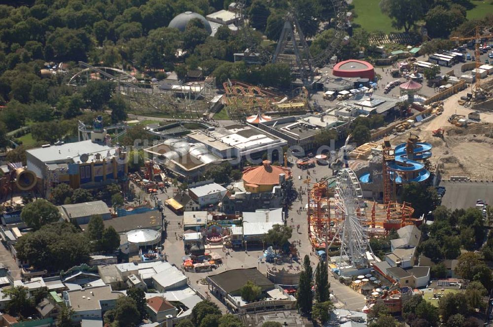 Luftbild Wien - Vergnügungspark im Wiener Prater (Wurstelprater)