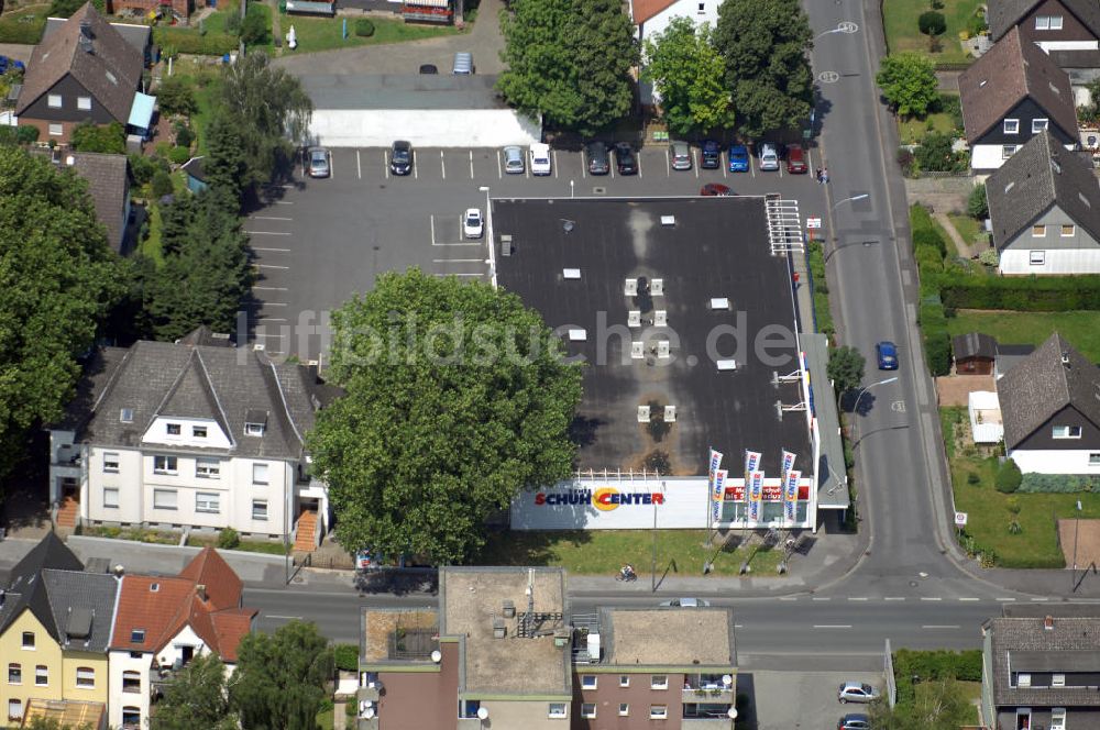 Luftbild Kamen - Verkaufsfläche / Siemes Schuh Center in Kamen