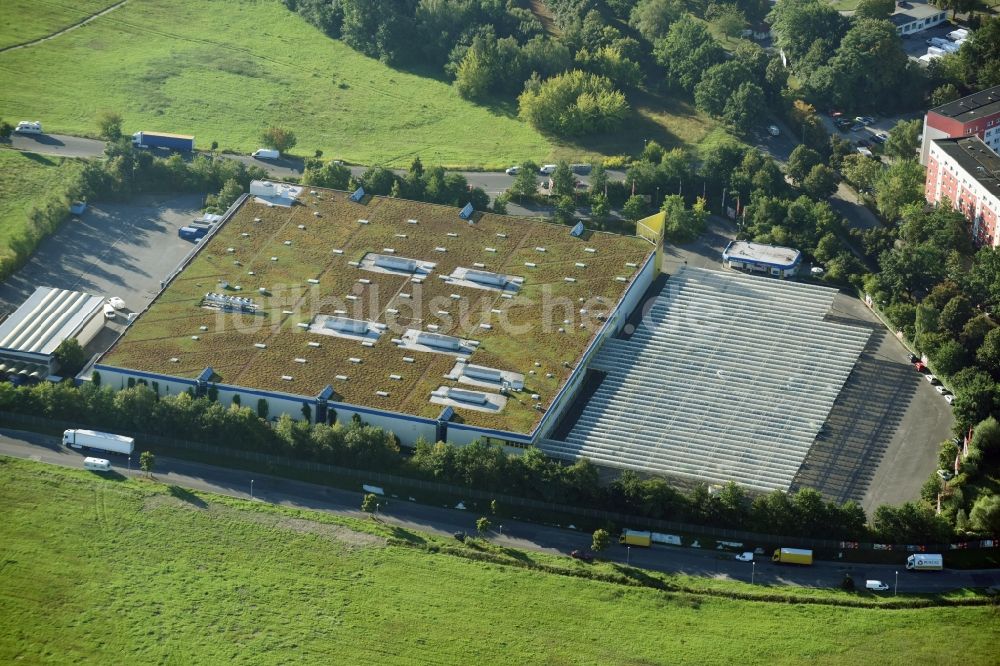 Luftaufnahme Stahnsdorf - Verkaufsgebäude von Selgros Großhandel in Stahnsdorf im Bundesland Brandenburg