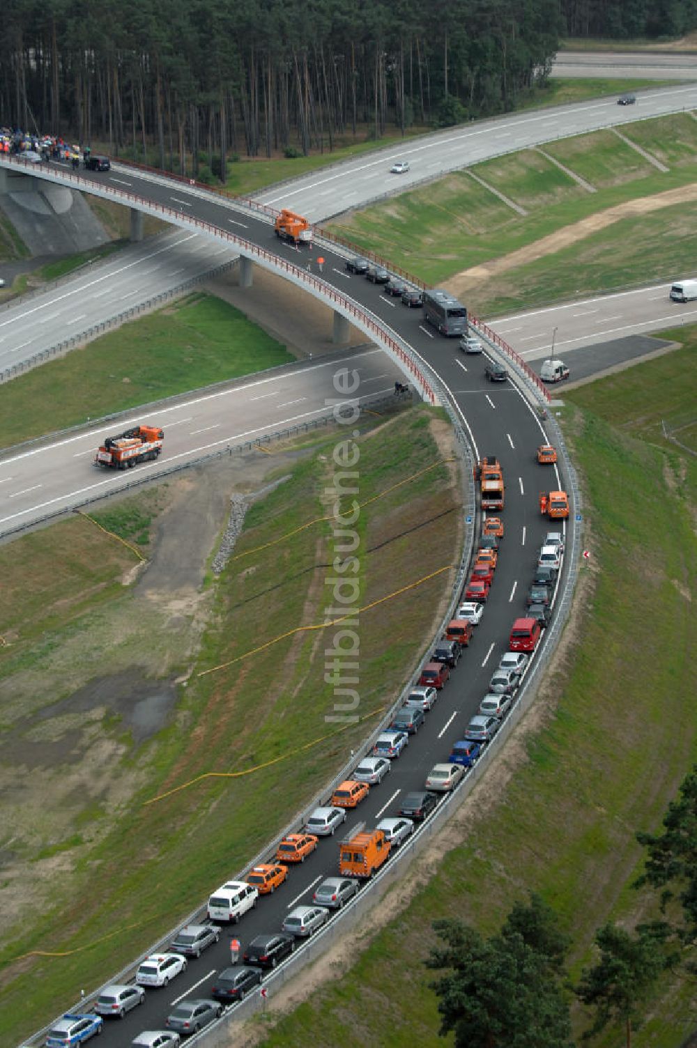 Luftaufnahme Nuthetal - Verkehrsfreigabe Autobahndreieck Nuthetal