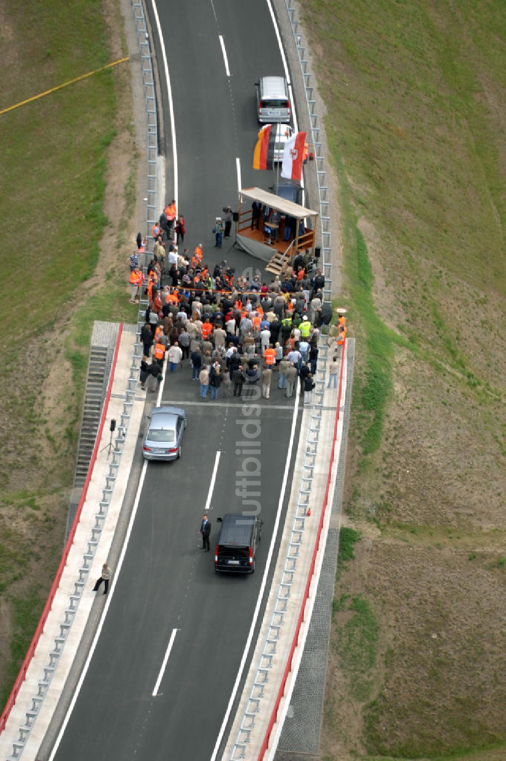 Nuthetal aus der Vogelperspektive: Verkehrsfreigabe Autobahndreieck Nuthetal