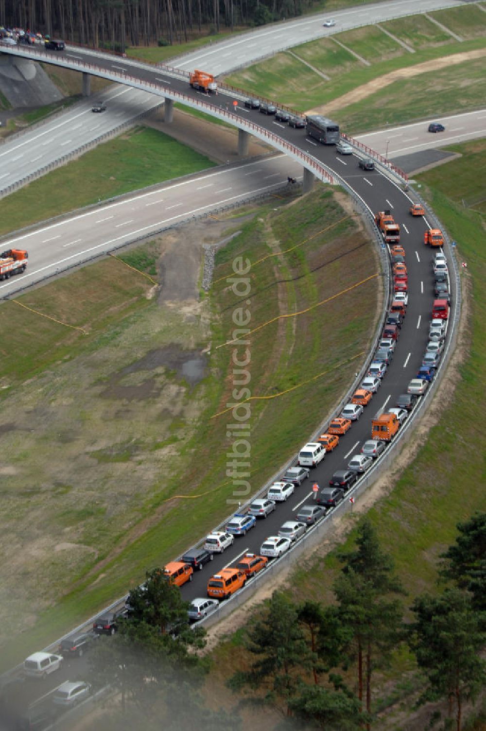 Nuthetal aus der Vogelperspektive: Verkehrsfreigabe Autobahndreieck Nuthetal