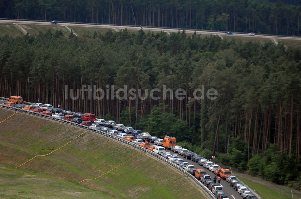 Nuthetal von oben - Verkehrsfreigabe Autobahndreieck Nuthetal