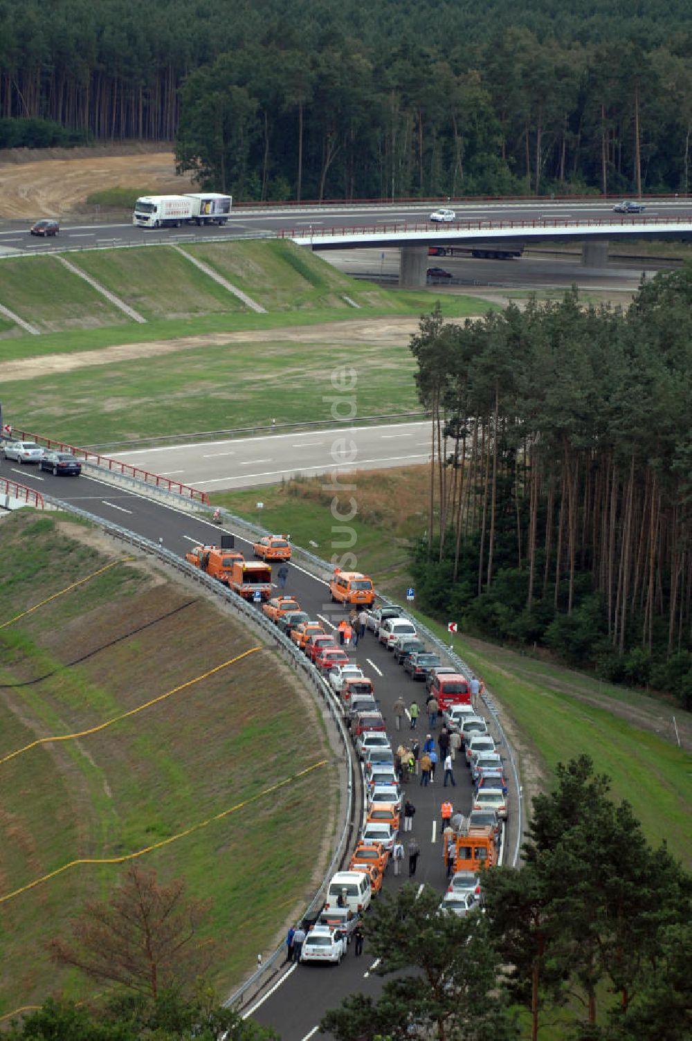 Luftaufnahme Nuthetal - Verkehrsfreigabe Autobahndreieck Nuthetal