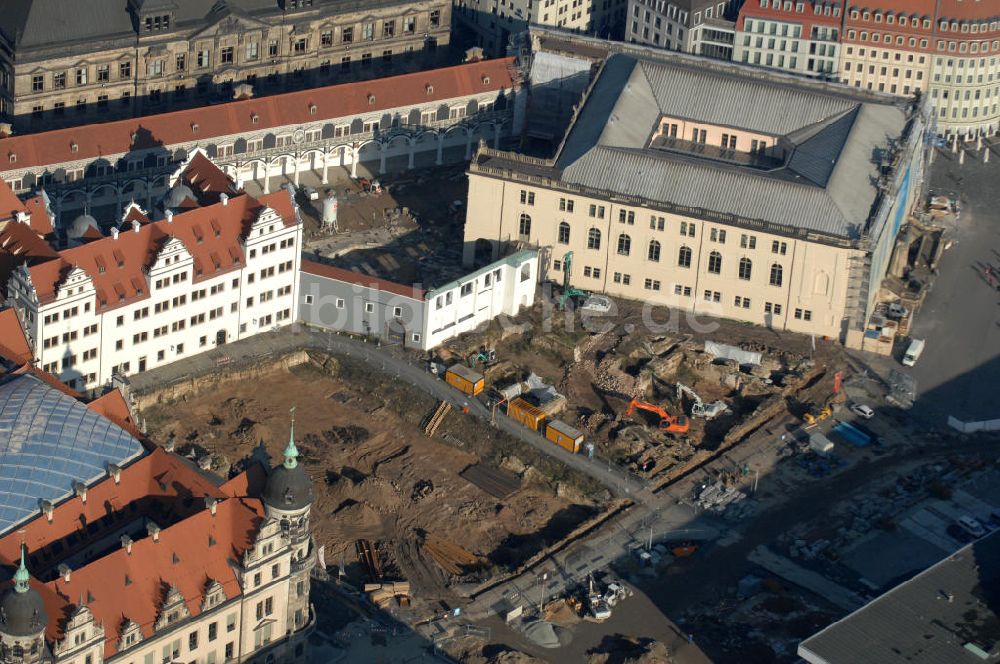 Dresden von oben - Verkehrsmuseum Dresden